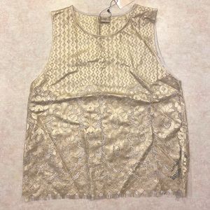ZARA GOLD SHEER BLOUSE